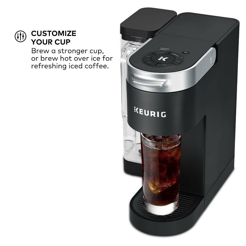 slide 4 of 9, Keurig K-Supreme Single-Serve K-Cup Pod Coffee Maker - Black: Automatic Shut-Off, Removable Reservoir, Brews Iced Coffee, 1 ct