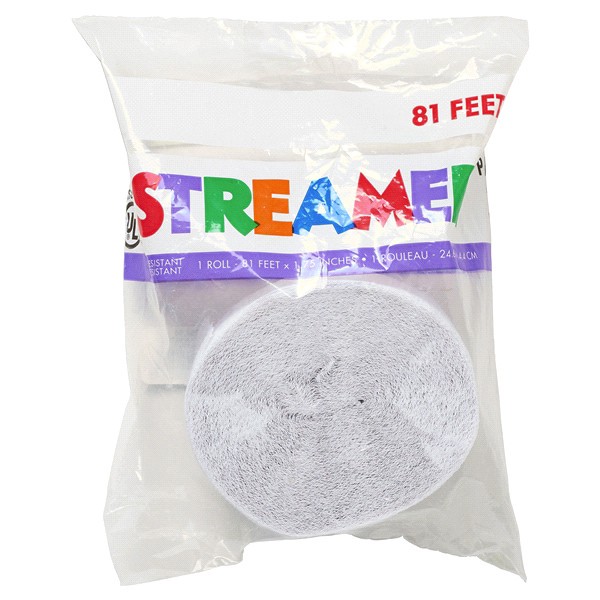 slide 4 of 5, Amscan Frosty White Streamer 1 ea, 1 ct