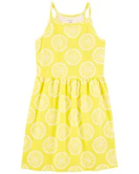 Carters Kid Lemon Tank Dress Yellow 14