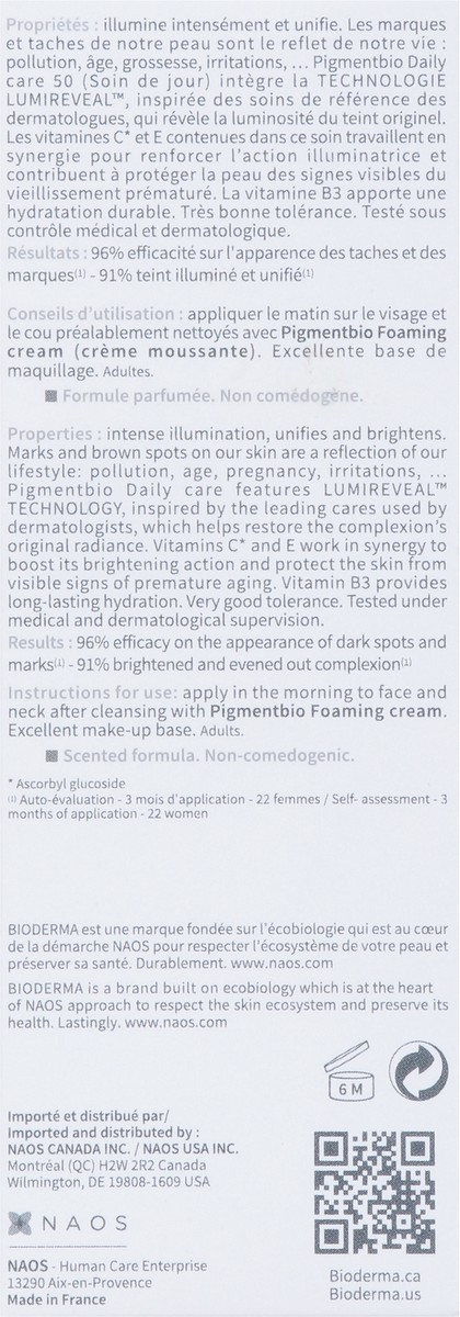 slide 9 of 9, Bioderma Pigmentbio Daily Care 50 1.3 fl oz, 1.30 fl oz