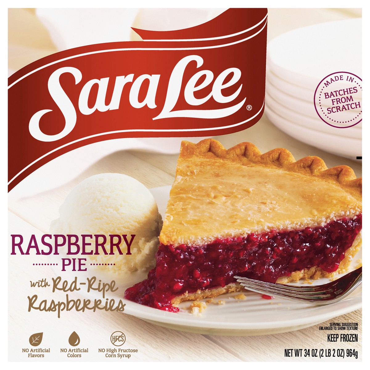 slide 2 of 14, Sara Lee Traditional Fruit Pie 9" Unbaked Raspberry 34oz, 34 oz