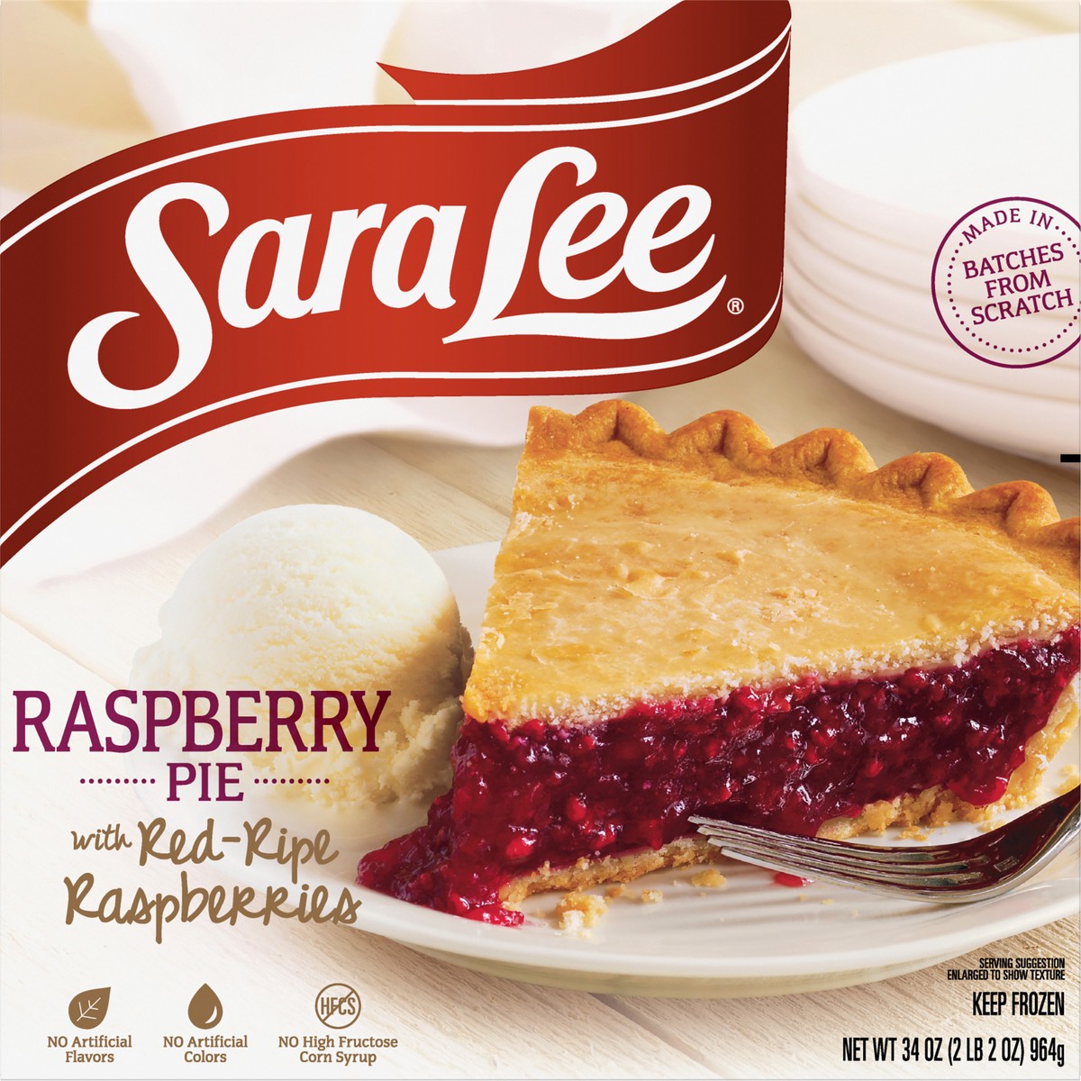 slide 14 of 14, Sara Lee Traditional Fruit Pie 9" Unbaked Raspberry 34oz, 34 oz