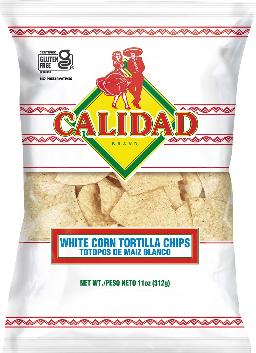 slide 2 of 3, Calidad White Tortilla Chip, 11 oz