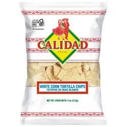 Calidad White Corn Tortilla Chips, 11 Ounce Bag