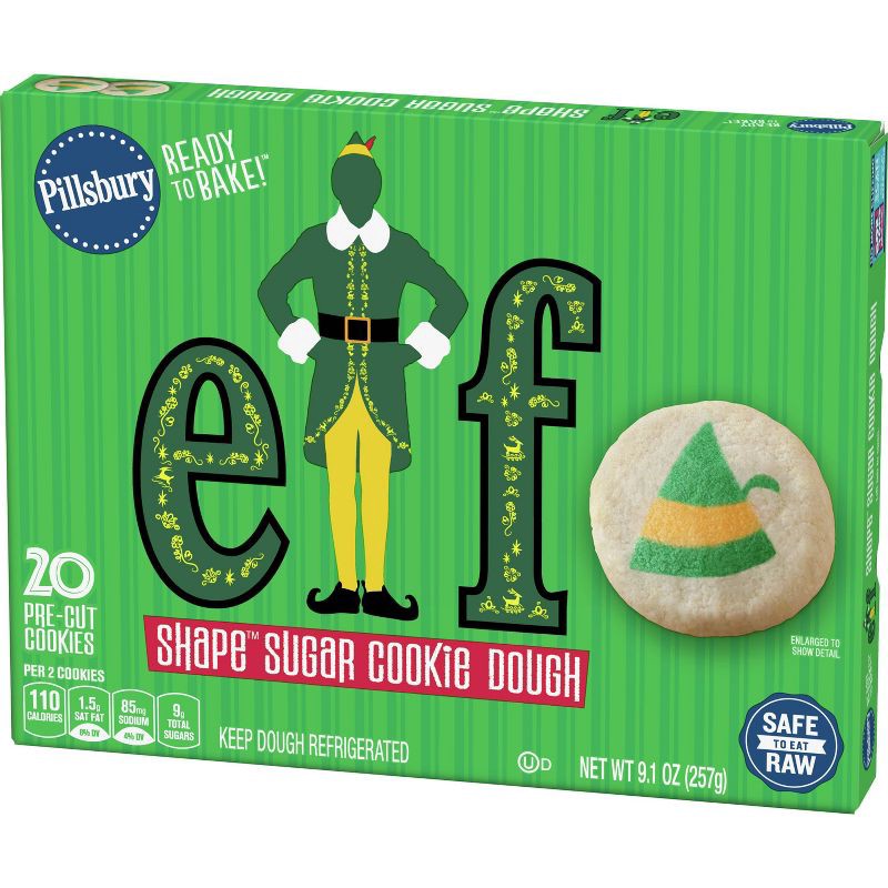 slide 4 of 7, Pillsbury Ready-to-Bake Elf Shape Sugar Cookie Dough - 9.1oz/20ct, 9.1 oz, 20 ct