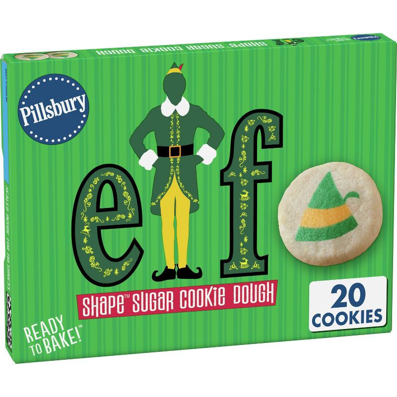 slide 1 of 7, Pillsbury Ready-to-Bake Elf Shape Sugar Cookie Dough - 9.1oz/20ct, 9.1 oz, 20 ct