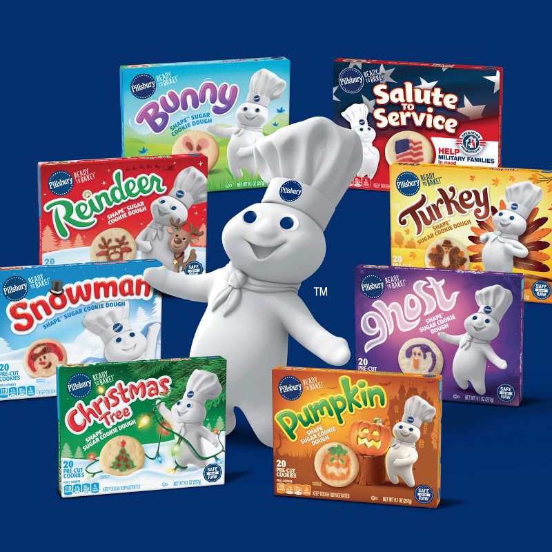 slide 8 of 8, Pillsbury Ready-to-Bake Elf Shape Sugar Cookie Dough - 9.1oz/20ct, 9.1 oz, 20 ct