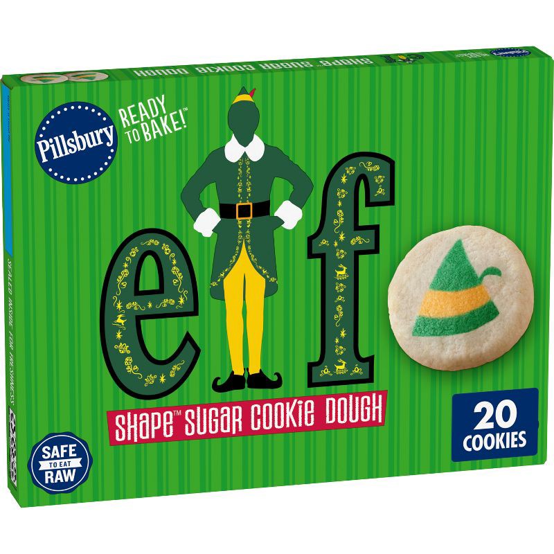 slide 1 of 8, Pillsbury Ready-to-Bake Elf Shape Sugar Cookie Dough - 9.1oz/20ct, 9.1 oz, 20 ct