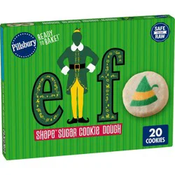 Pillsbury Ready-to-Bake Elf Shape Sugar Cookie Dough - 9.1oz/20ct