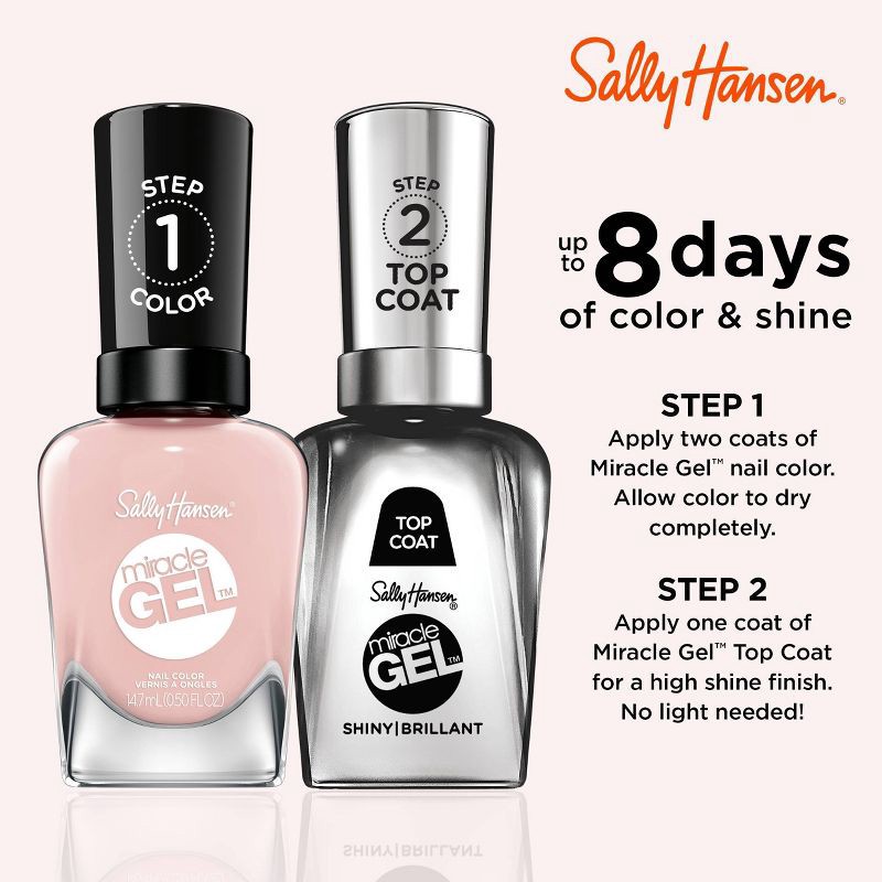 slide 5 of 9, Sally Hansen Miracle Gel Nail Color - 248 Once A Chiffon - 0.5 fl oz, 0.5 fl oz