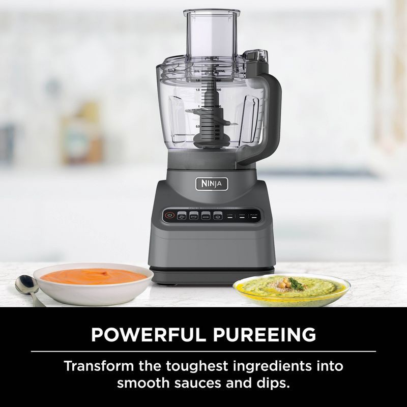 slide 12 of 12, Ninja Professional 850W 9-Cup Food Processor - BN601: Stainless Steel, 3 Speeds, Mix, Chop, Slice, Shred, Puree, Dishwasher Safe, 1 ct