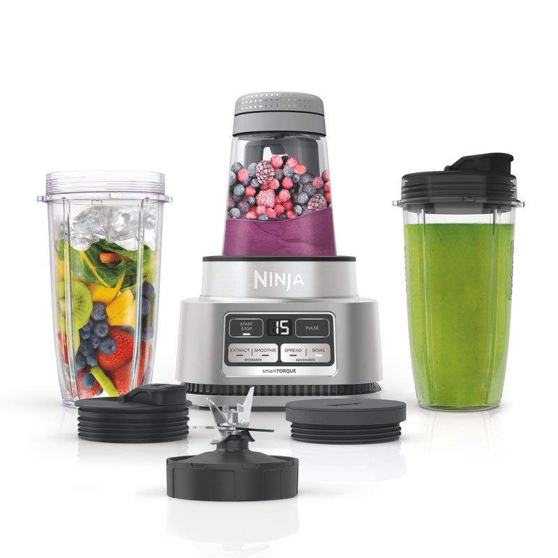 slide 1 of 7, Ninja Foodi Smoothie Bowl Maker and Nutrient Extractor/Blender SS101TGT 1200WP with Exclusive Sauce Preset: Stainless Steel, 4 Speeds, 1 ct