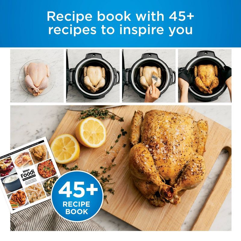 slide 6 of 10, Ninja Foodi Programmable 10-in-1 5qt Pressure Cooker and Air Fryer - FD101: Stainless Steel, Slow Cooker, Digital Timer, 5 qt