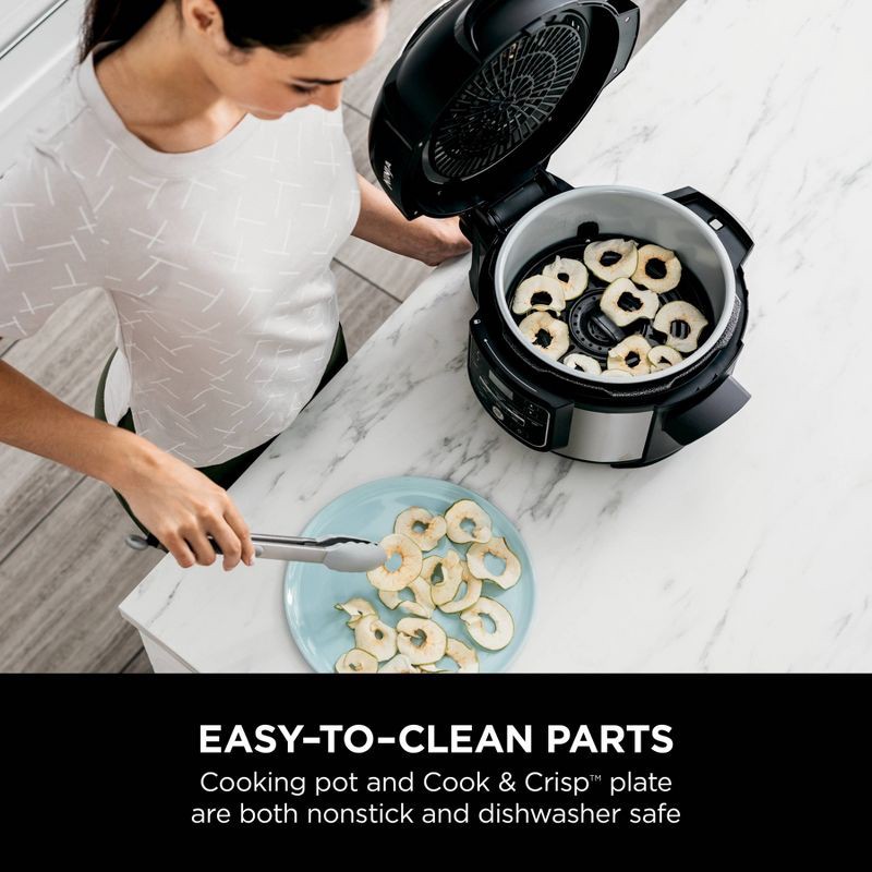 slide 8 of 10, Ninja Foodi Programmable 10-in-1 5qt Pressure Cooker and Air Fryer - FD101: Stainless Steel, Slow Cooker, Digital Timer, 5 qt