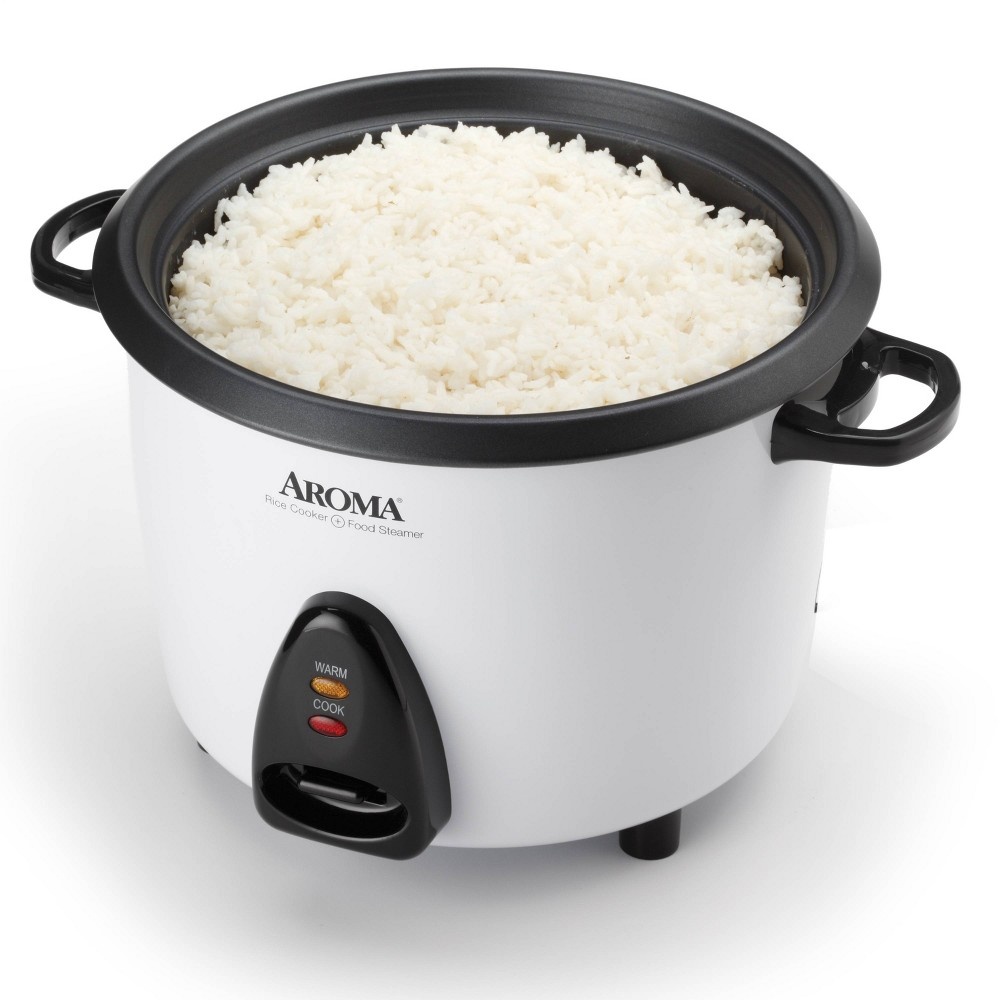 slide 3 of 5, Aroma 20-Cup Pot-Style Rice Cooker and Food Steamer - White, 1 ct