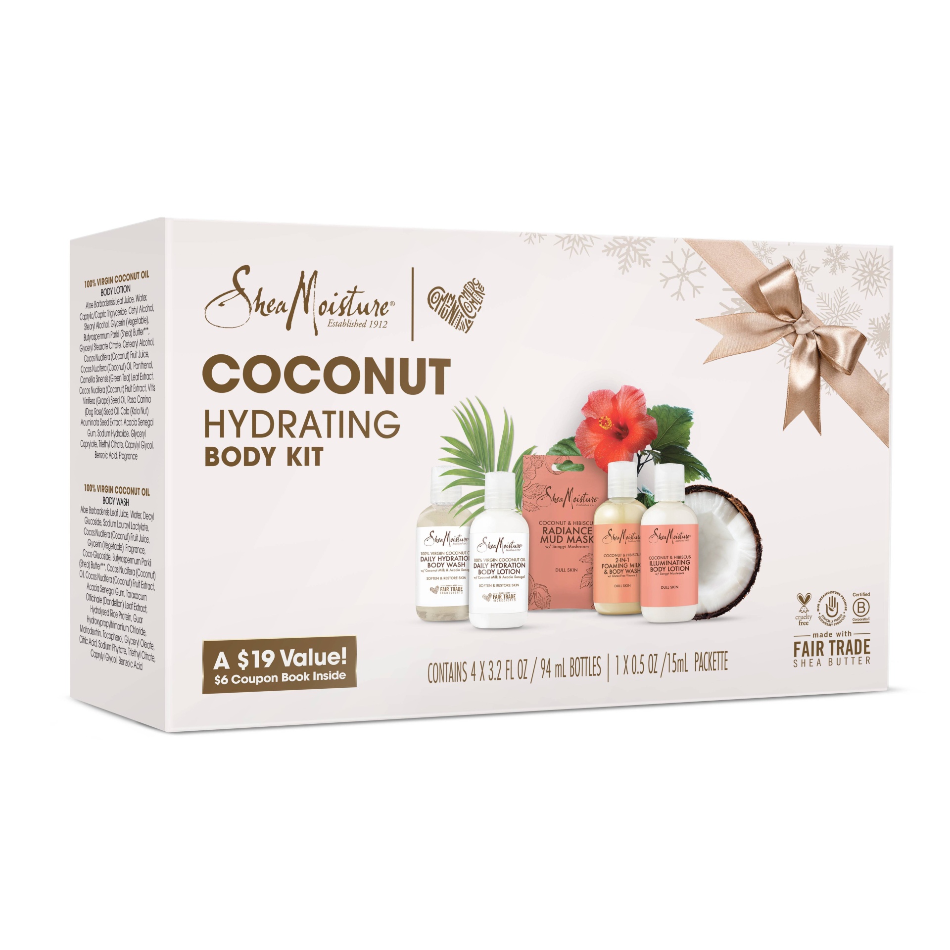 slide 1 of 2, SheaMoisture Coconut Hydrating Body Set, 5 ct