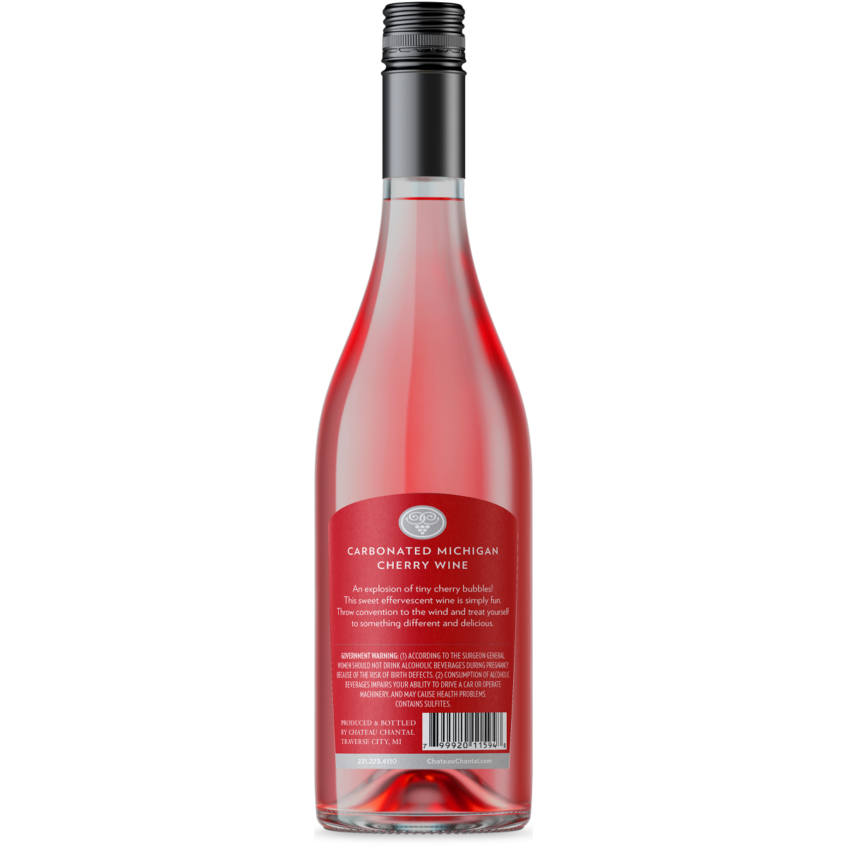 slide 2 of 2, Chateau Chantal Sparkling Cherry Wine, 750 ml
