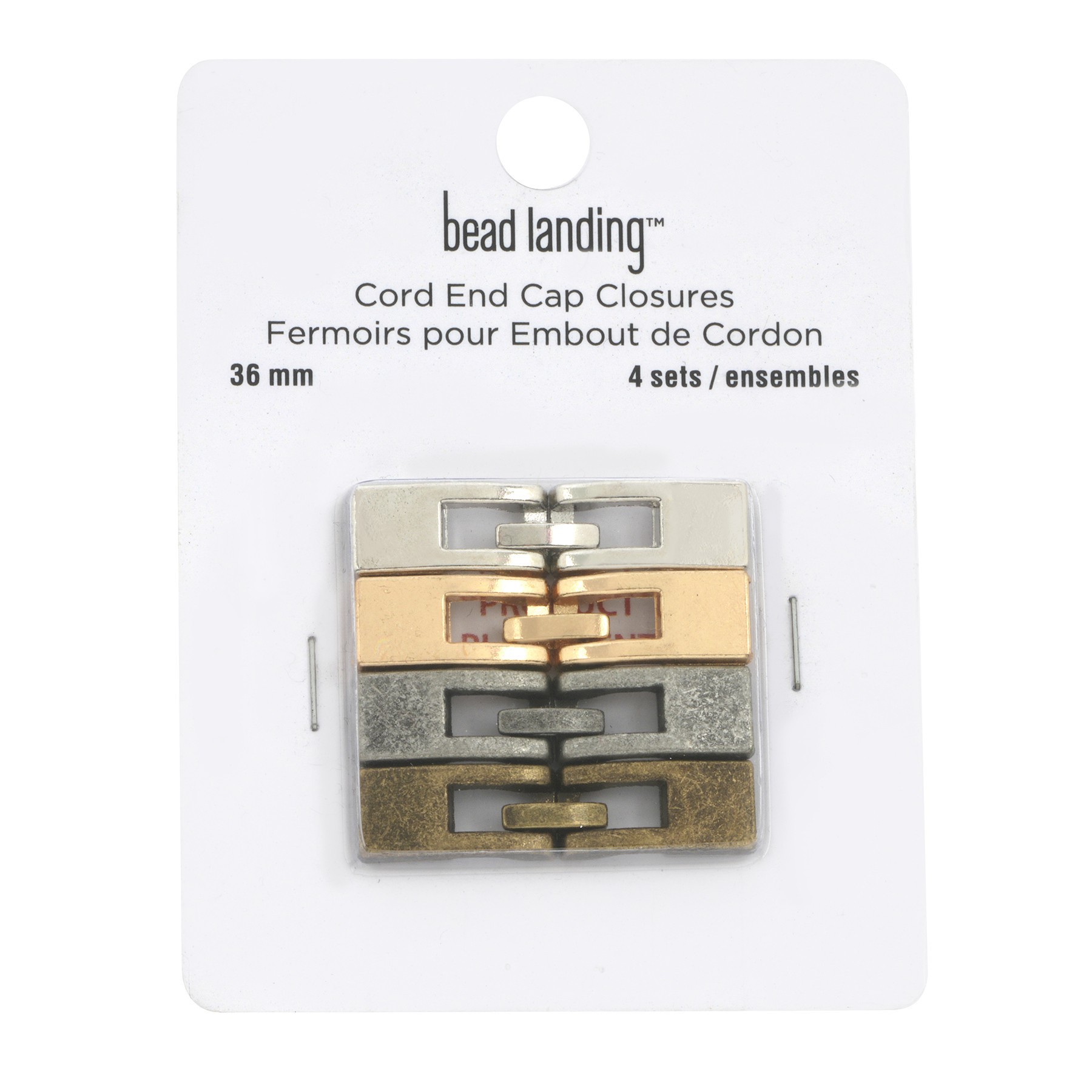 slide 3 of 3, 36mm Cord Endcap Closure Assortment By Bead Landing, 36mm