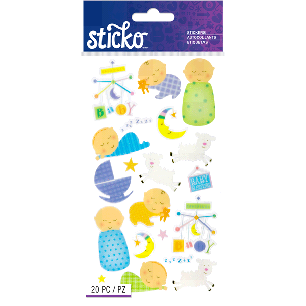 slide 1 of 1, Sticko Stickers Sleepy Time, 20 ct