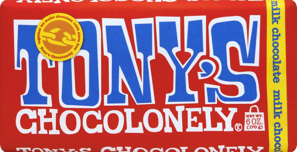 slide 1 of 5, Tony's Chocolonely Milk Chocolate 6 oz, 6 oz