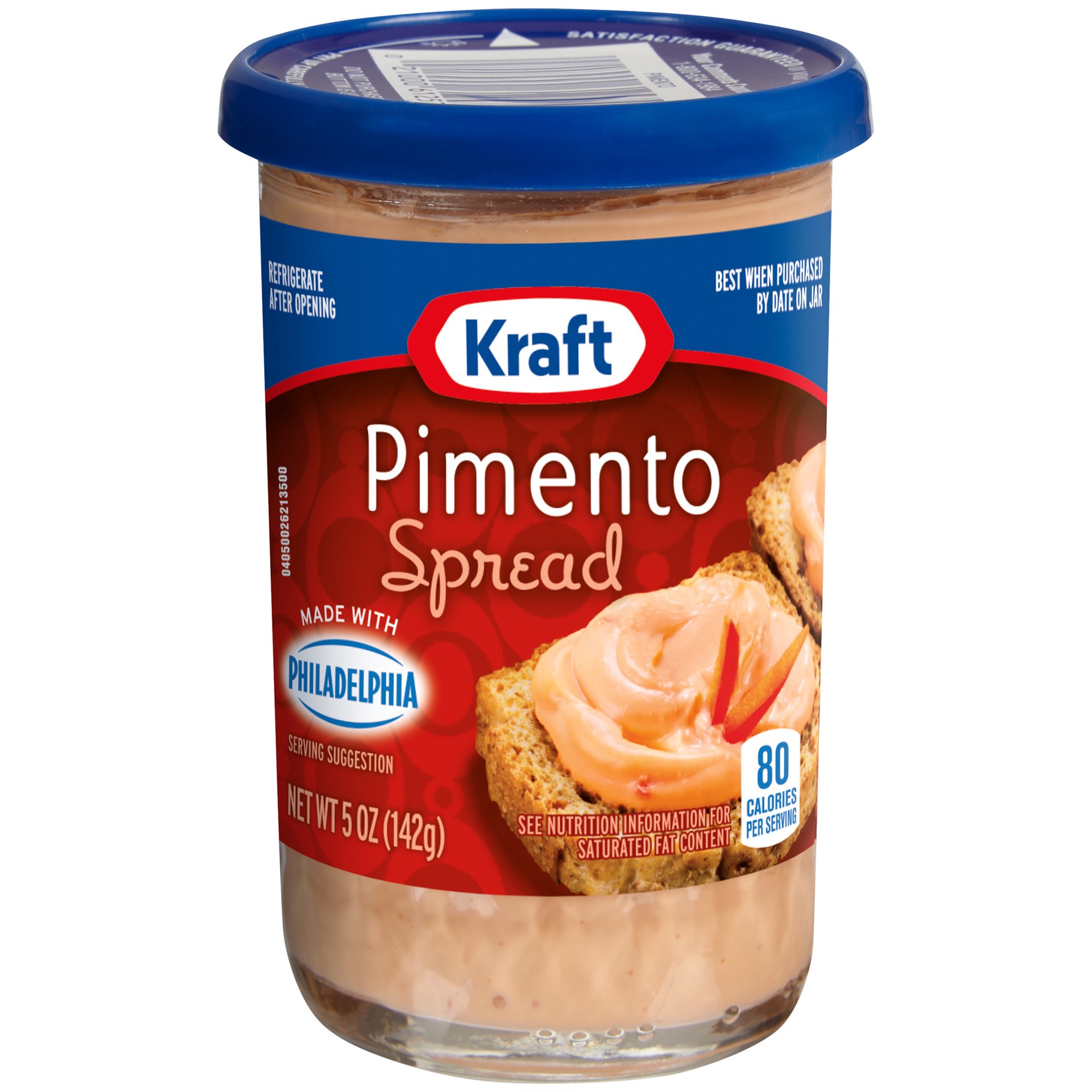 slide 1 of 4, Kraft Pimento Spread with Philadelphia Cream Cheese, 5 oz Jar, 5 oz