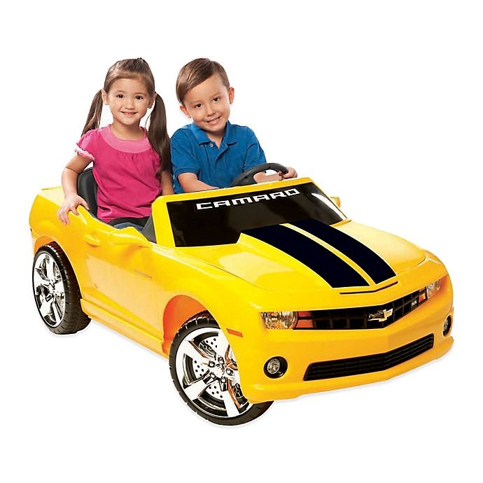 slide 1 of 1, Kid Motorz Chevrolet Racing Camaro 2-Seater 12-Volt Ride-On - Yellow, 1 ct