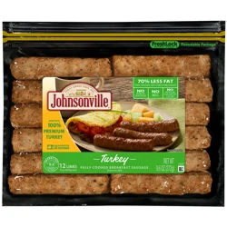 Johnsonville Fully Cooked Turkey Breakfast Sausage 12 ea