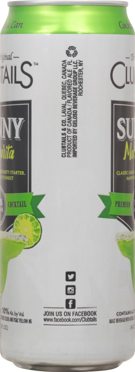 slide 7 of 9, Clubtails Sunny Margarita Premium Cocktail 24 oz Can, 24 oz