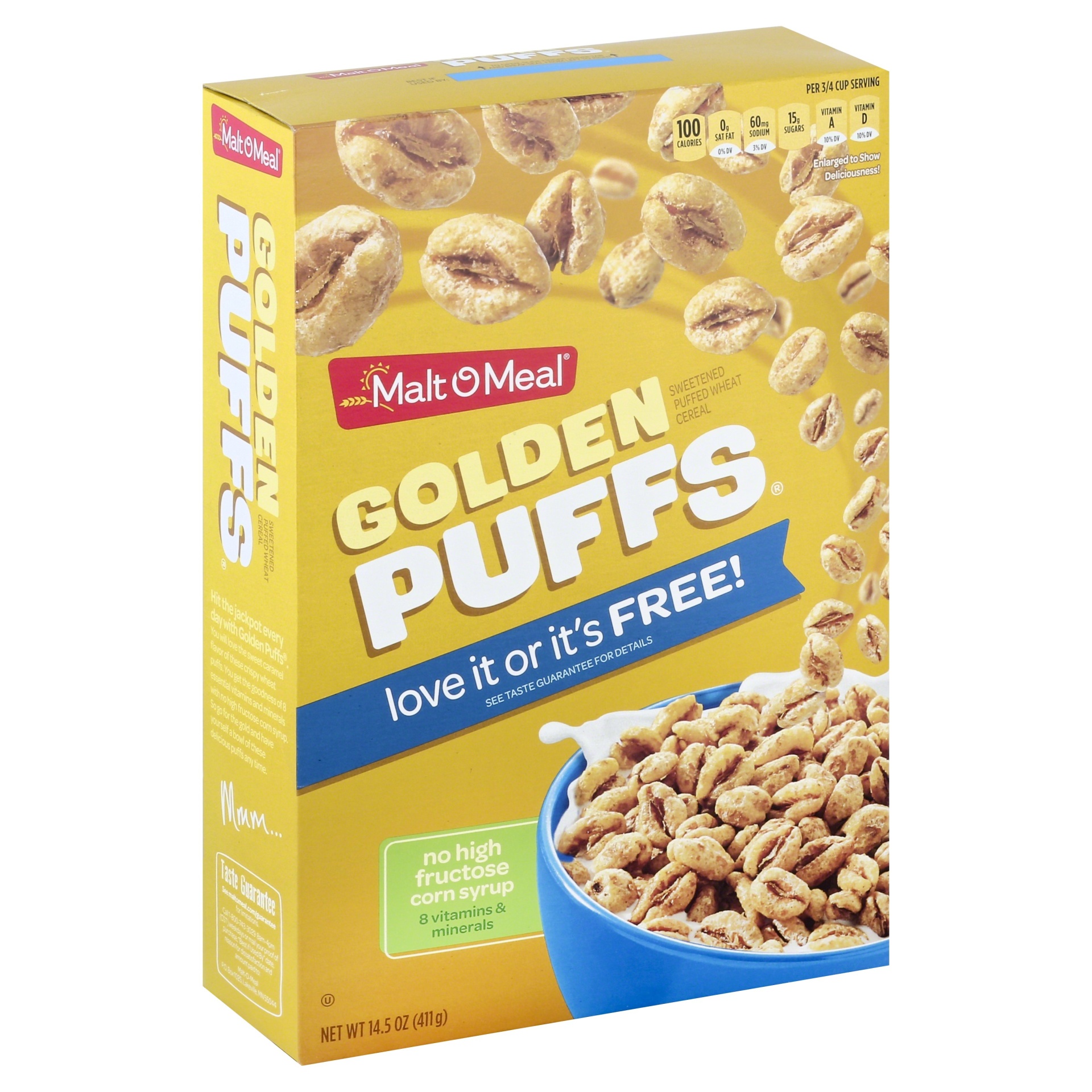 slide 1 of 4, Malt-O-Meal Golden Puffs 14.5 oz, 14.5 oz