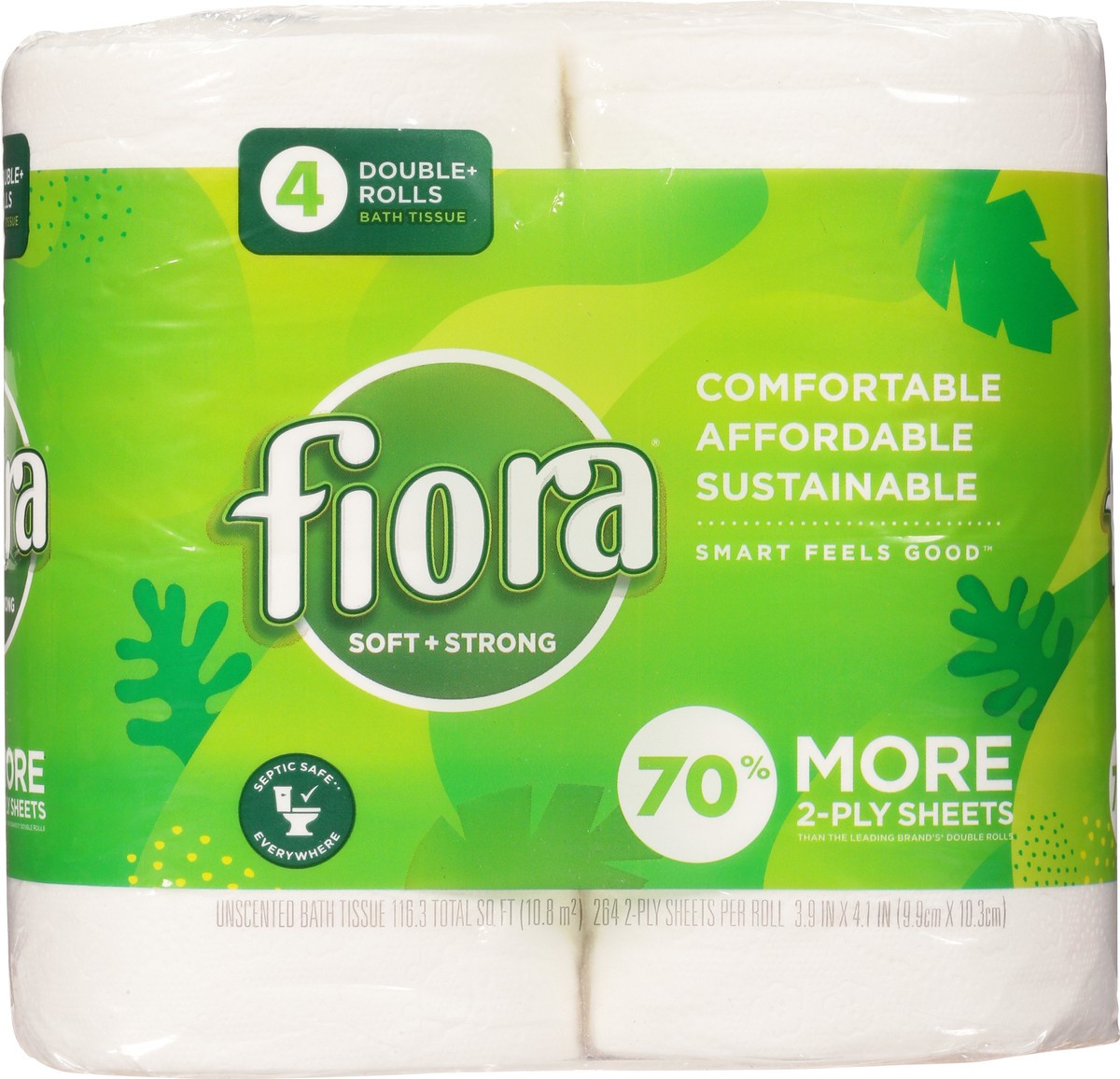 slide 2 of 11, Fiora Double Roll Tissue, 4 ct