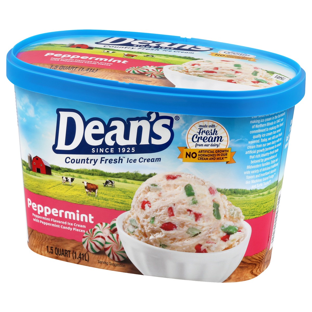 slide 2 of 9, Dean's Country Fresh Peppermint Ice Cream, 1.5 qt