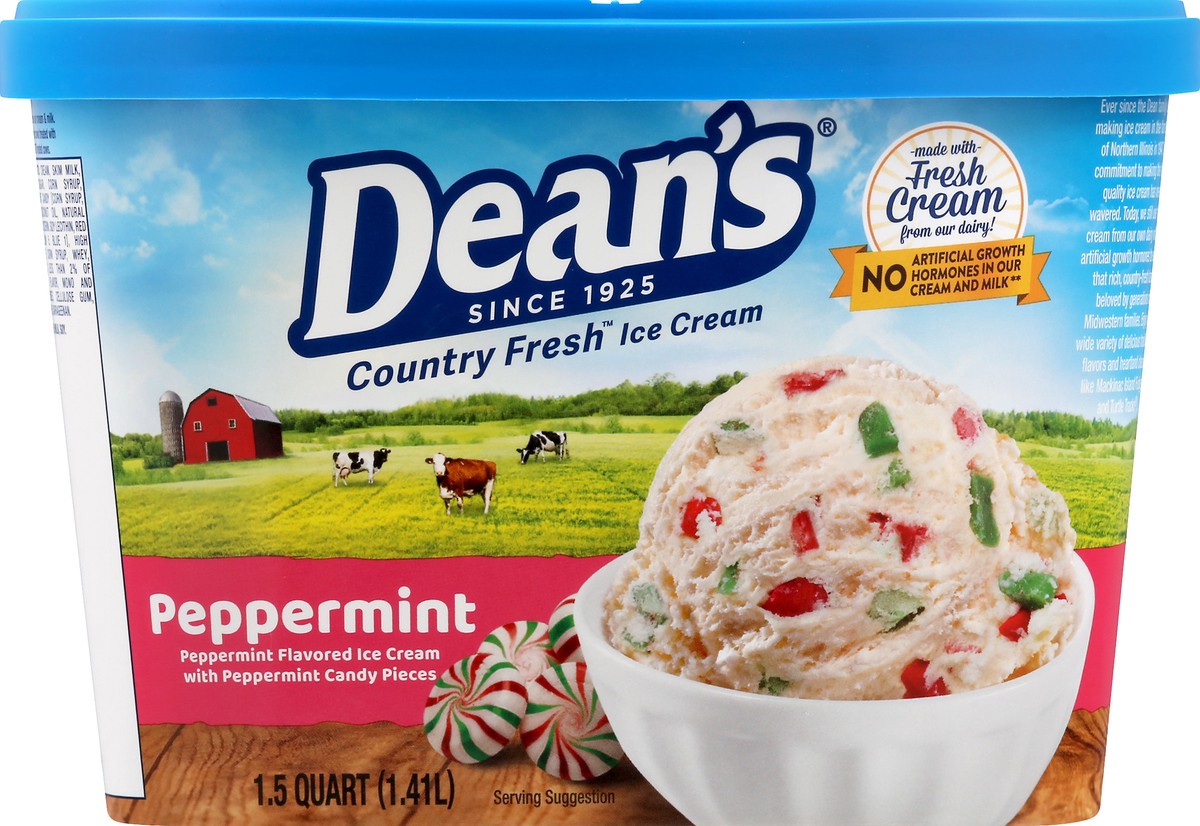 slide 5 of 9, Dean's Country Fresh Peppermint Ice Cream, 1.5 qt