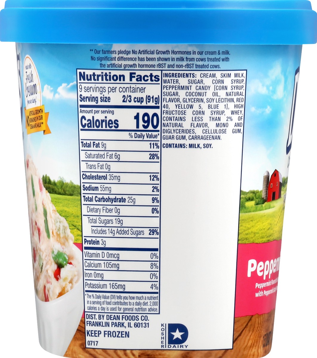 slide 6 of 9, Dean's Country Fresh Peppermint Ice Cream, 1.5 qt