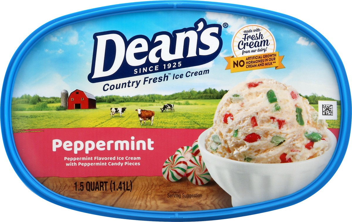 slide 8 of 9, Dean's Country Fresh Peppermint Ice Cream, 1.5 qt