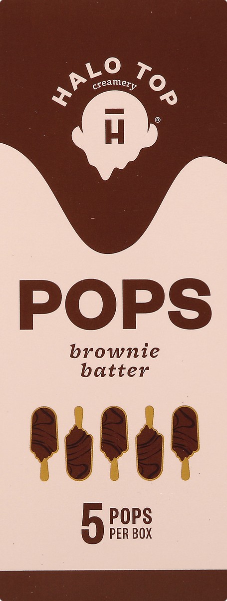 slide 6 of 13, Halo Top Creamery Halo Top Brownie Batter Ice Cream Pops 5Pk, 17.5 fl oz