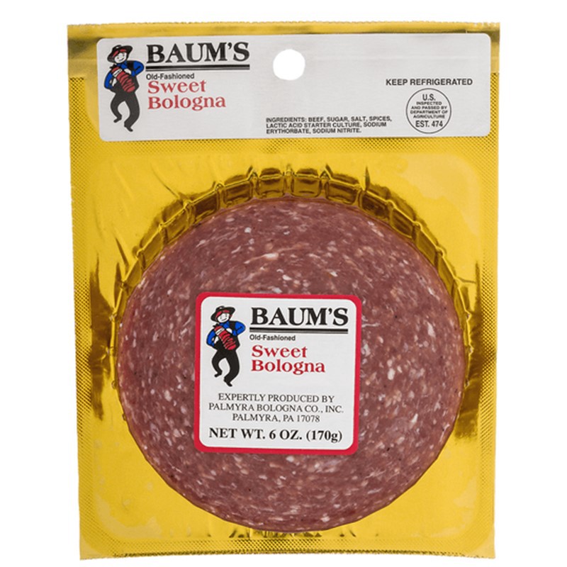 slide 1 of 1, Baums Sweet Bologna, 6 oz