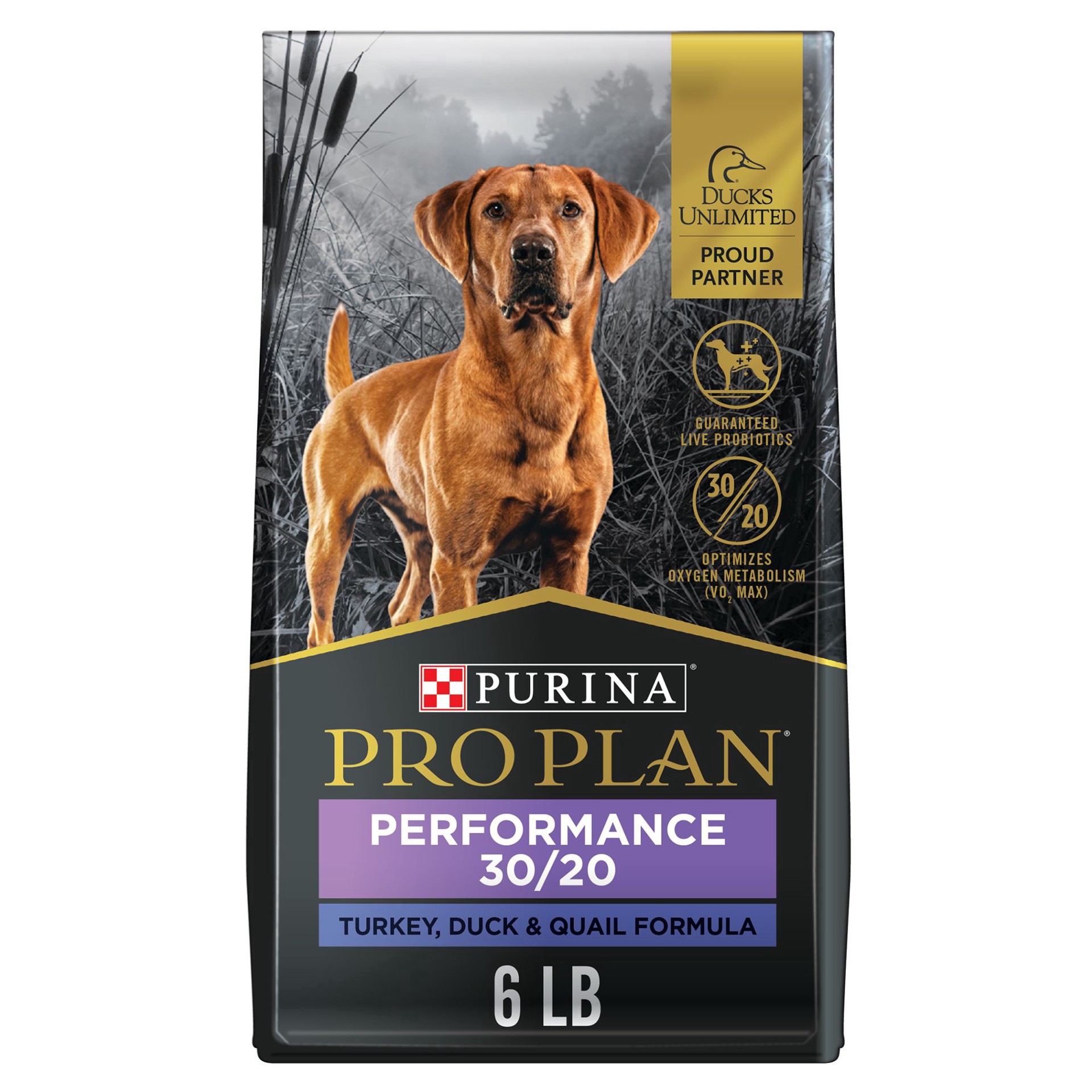 slide 1 of 1, Purina Pro Plan Sport Performance 30/20 Turkey Duck Quail Formula Dry Dog Food, High Protein Dog Food, 6 lb