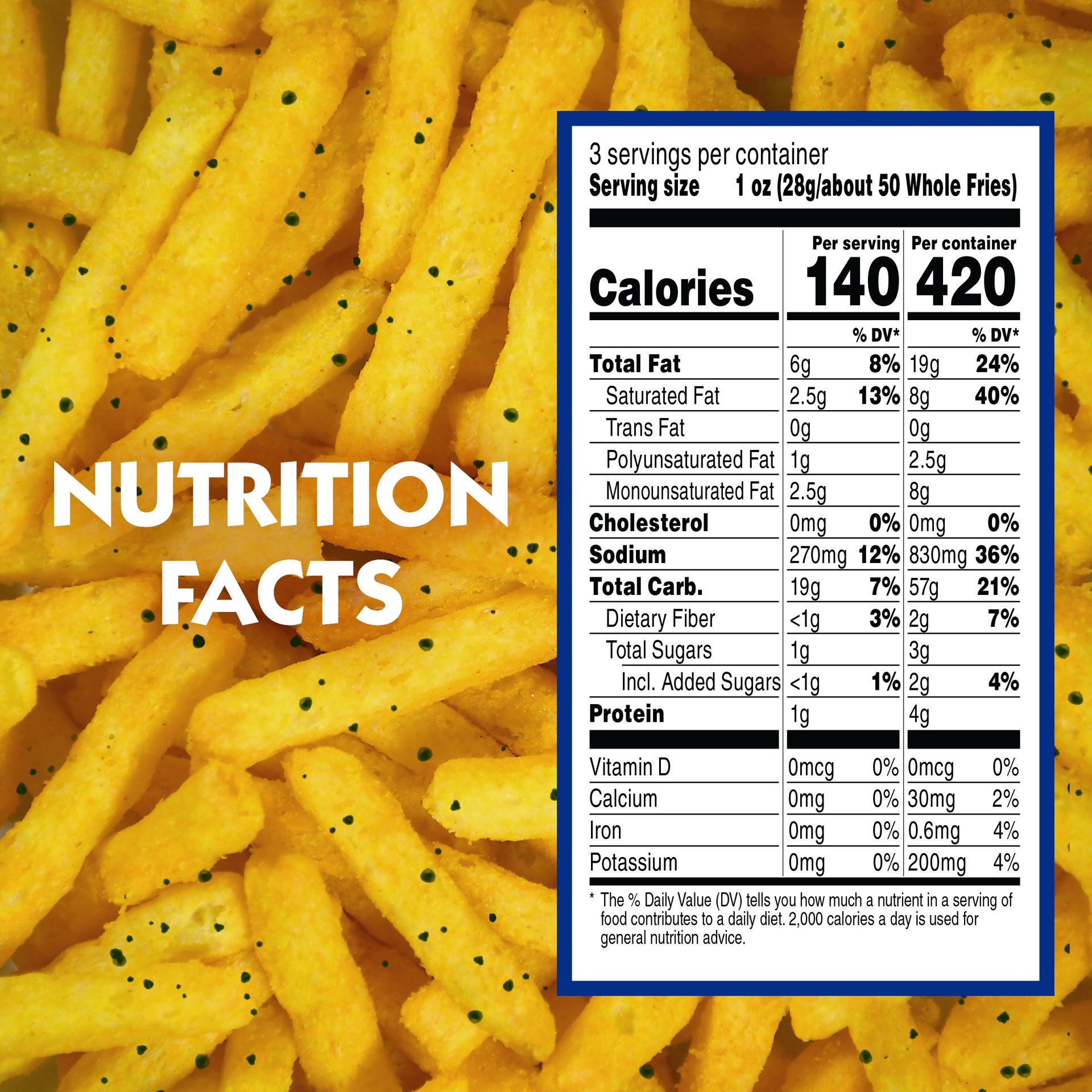 slide 2 of 5, Andy Capp's Cheddar Flavored Fries, 3 oz, 3 oz