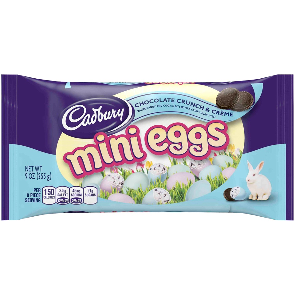 slide 1 of 1, Cadbury Mini Eggs Chocolate Crunch & Crme Easter Candy, 9 oz