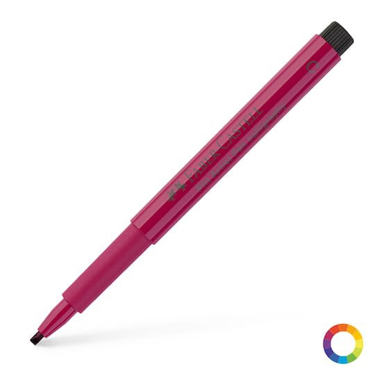 slide 1 of 3, 127 Pink Carmine 2.5 mm Faber-Castell Pitt Calligraphy Artist Pen, 2.5 mm