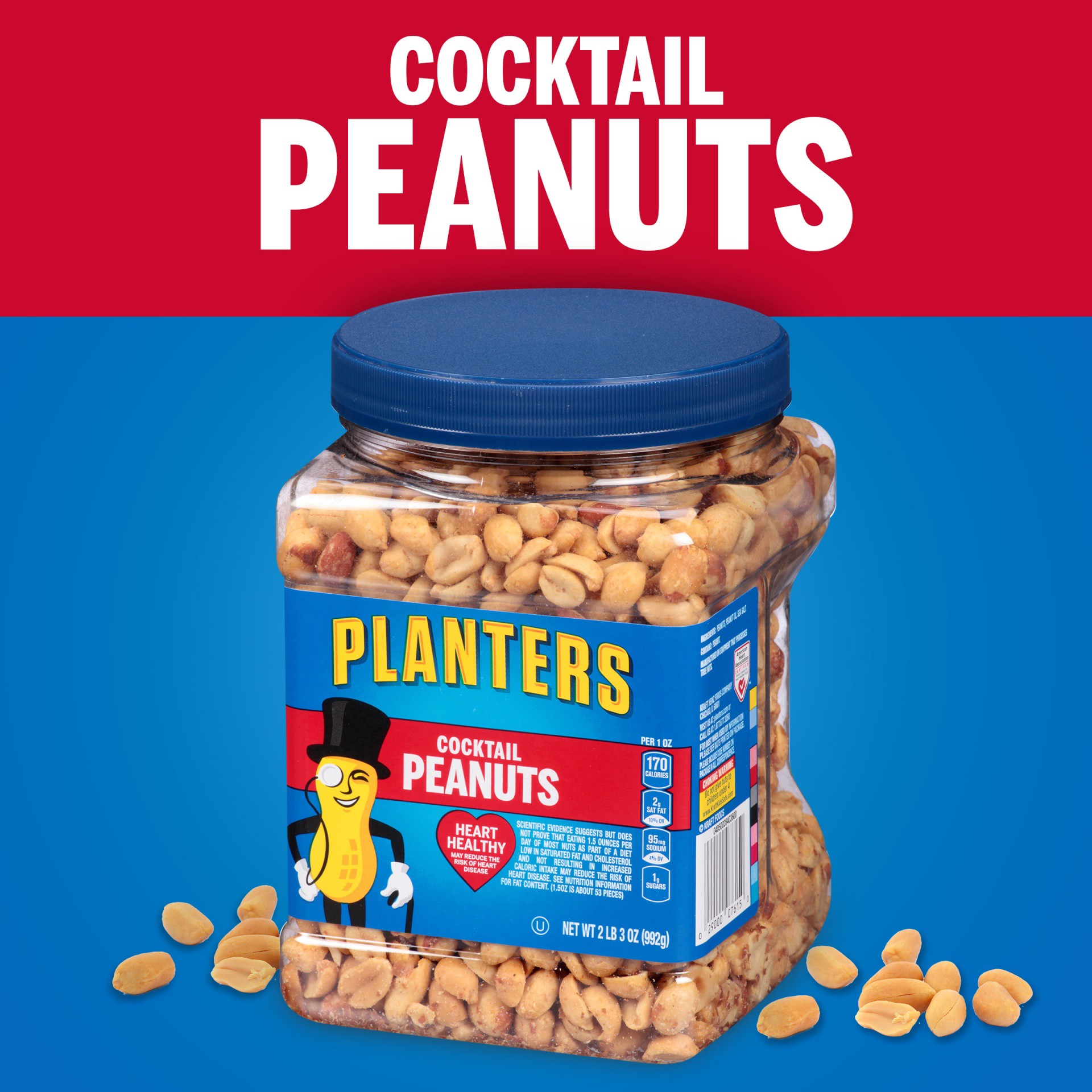 slide 10 of 13, Planters Salted Cocktail Peanuts 35 oz, 35 oz