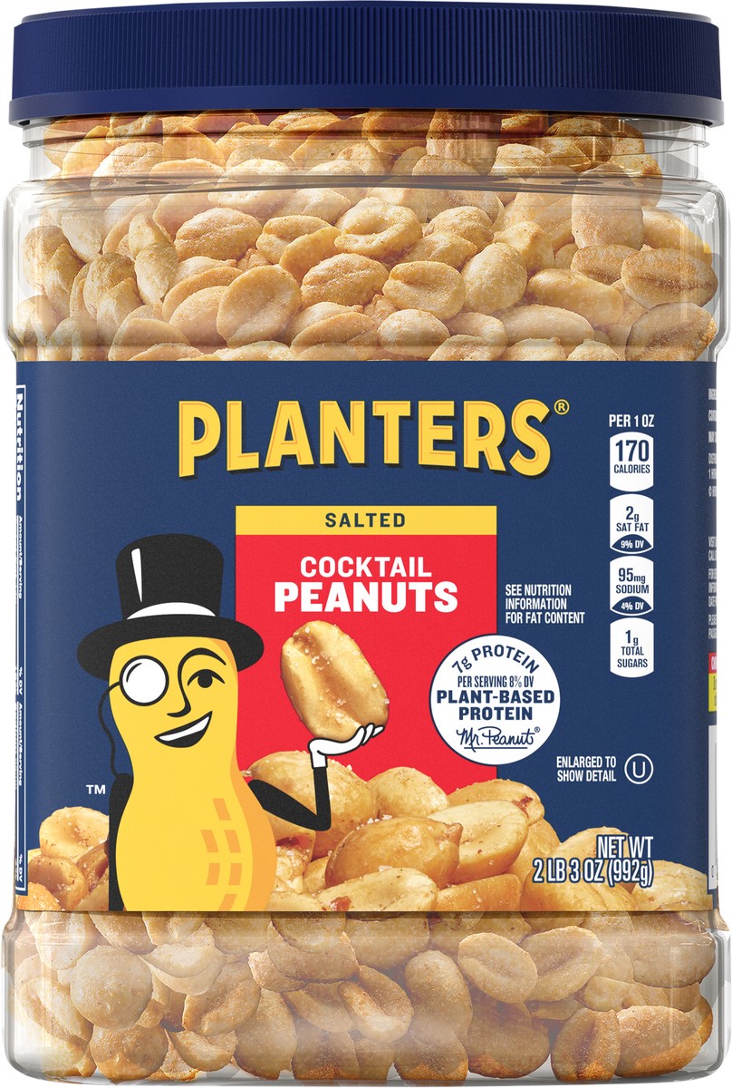 slide 1 of 13, Planters Salted Cocktail Peanuts 35 oz, 35 oz