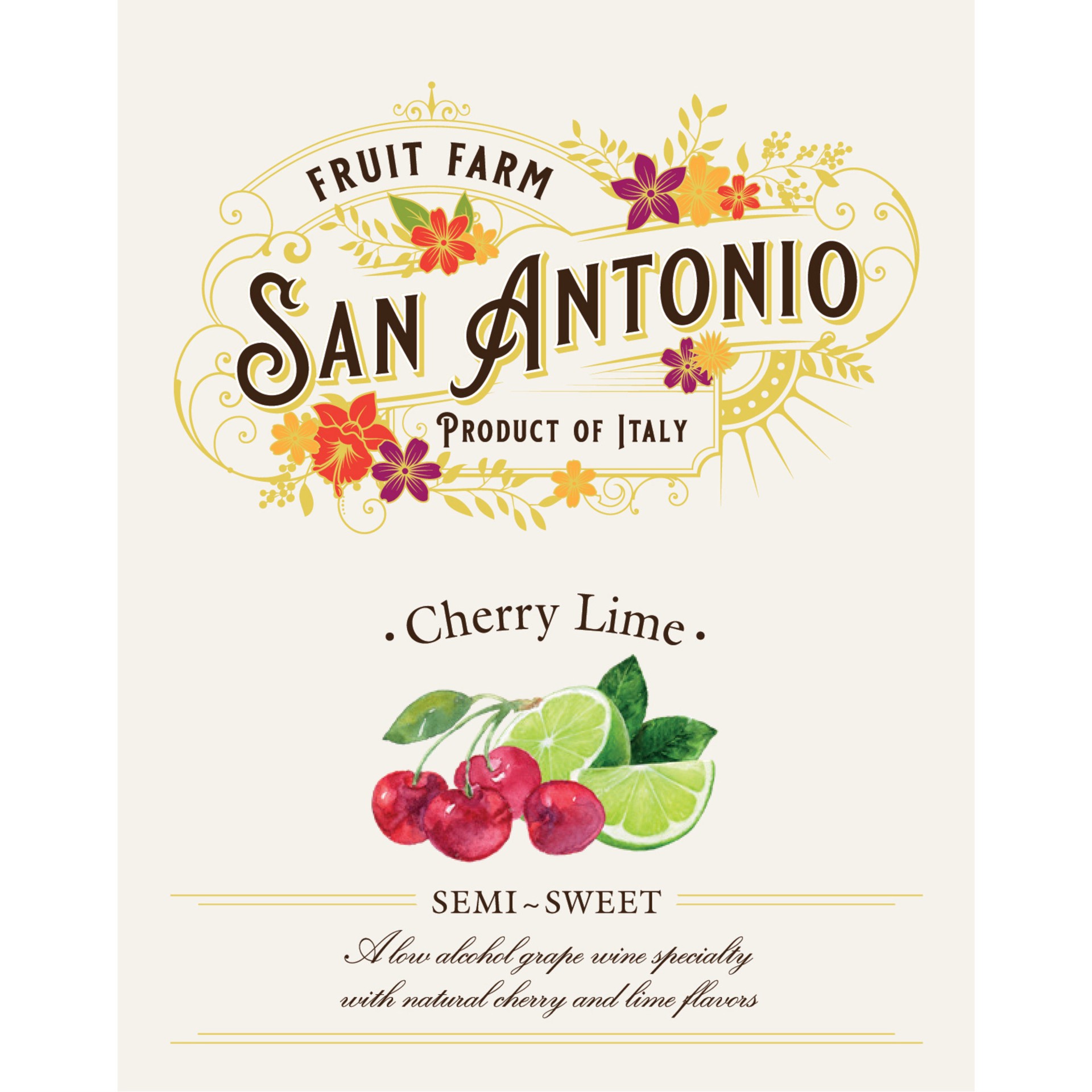 slide 2 of 9, San Antonio Fruit Farm Cherry Lime Rose Wine 750 ml, 750 ml