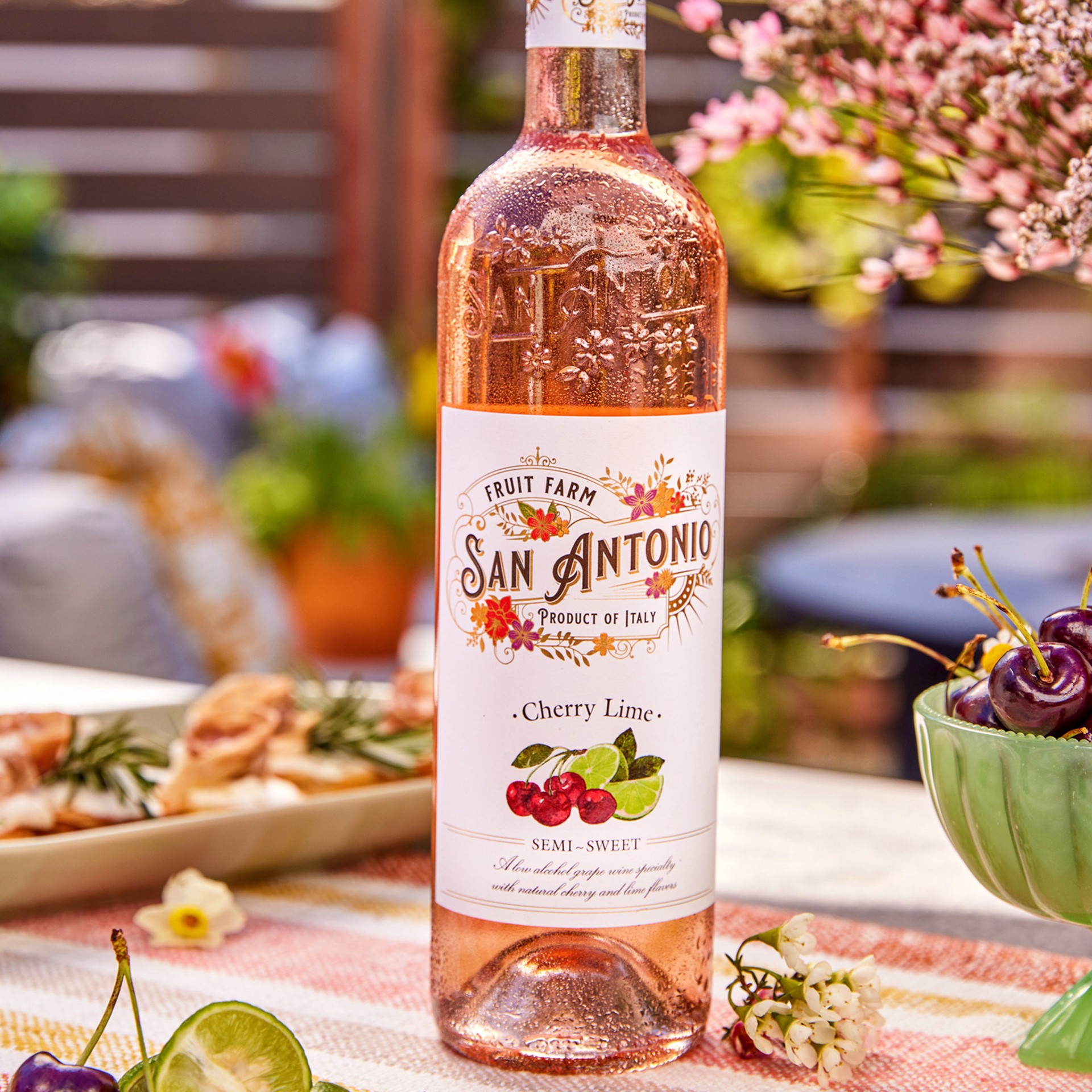 slide 8 of 9, San Antonio Fruit Farm Cherry Lime Rose Wine 750 ml, 750 ml