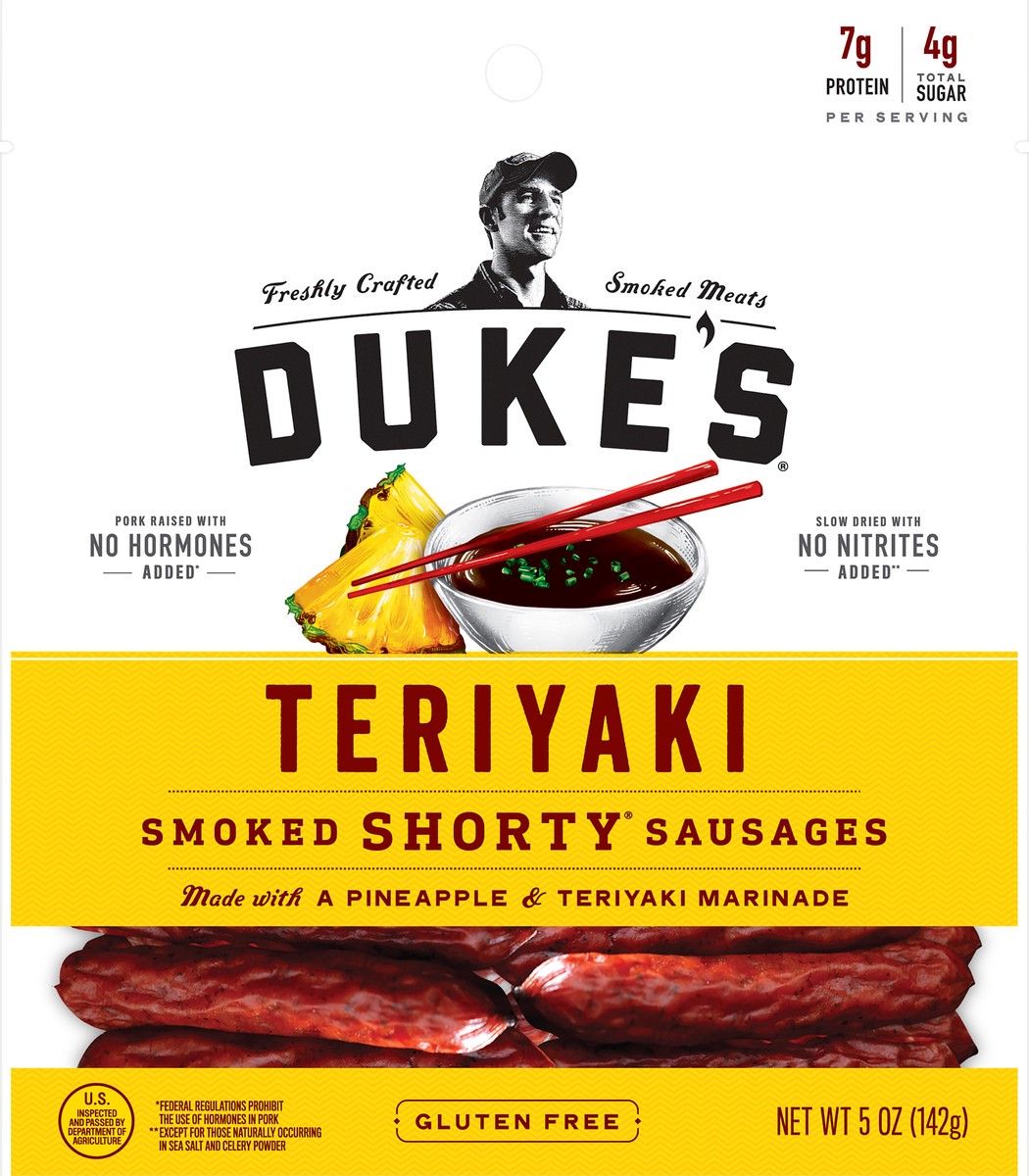 slide 4 of 4, Duke's Teriyaki Smoked Shorty Sausages, 5 oz., 5 oz