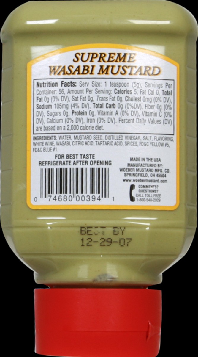 slide 3 of 3, Woeber's Mustard 10 oz, 10 oz