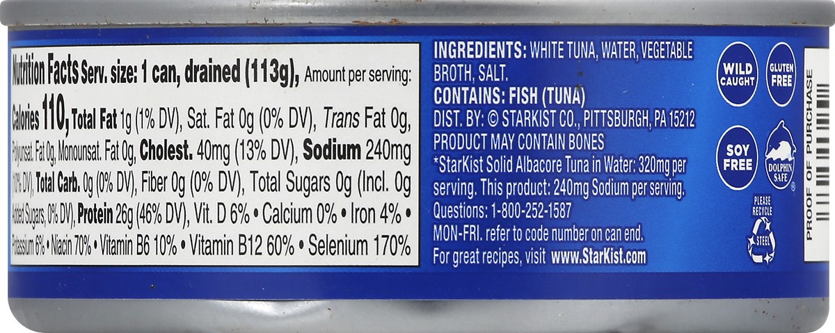 slide 4 of 9, StarKist Solid White In Water Albacore Tuna 5 oz, 5 oz