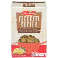 Our Family Medium Shells Pasta - 16 oz