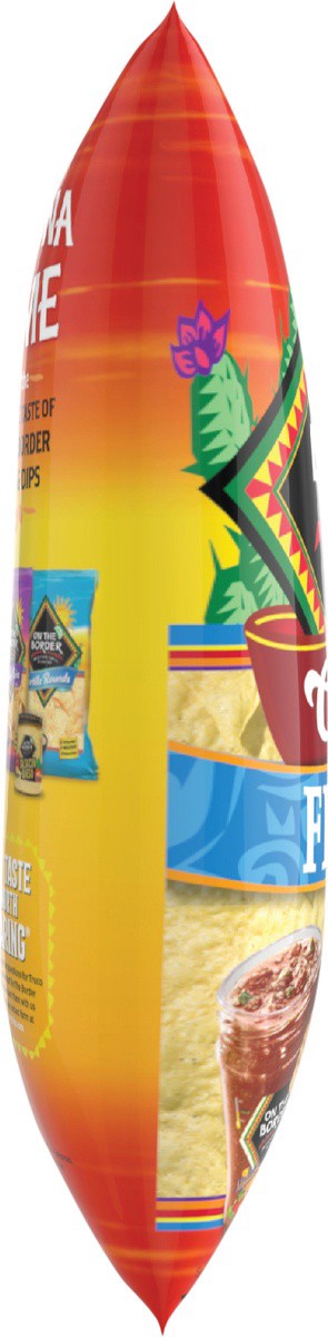 slide 5 of 7, On The Border Cafe Style Tortilla Chips Fiesta Size, 15 oz