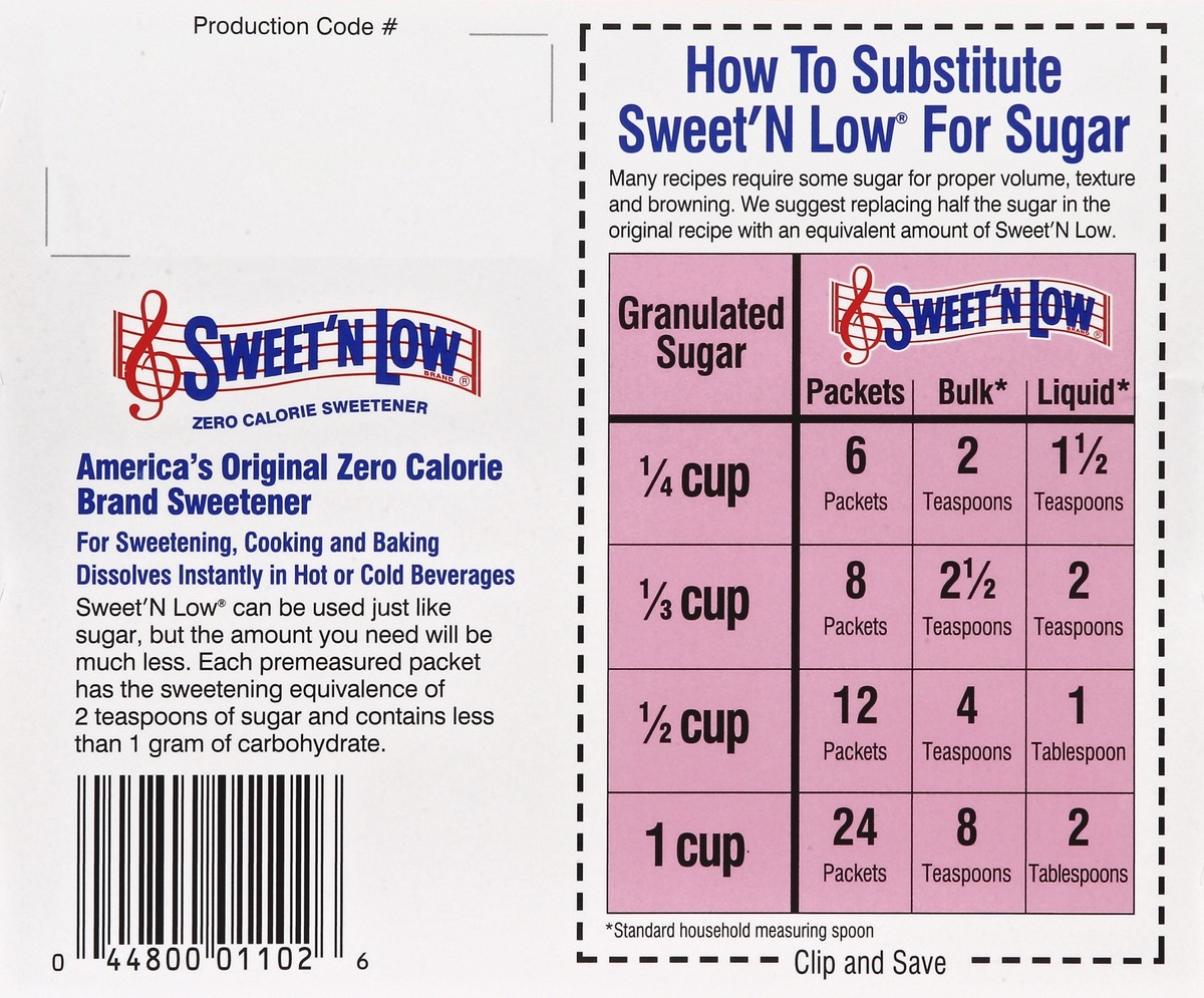 slide 5 of 5, Sweet'N Low Sweetener 120 ea, 120 ct